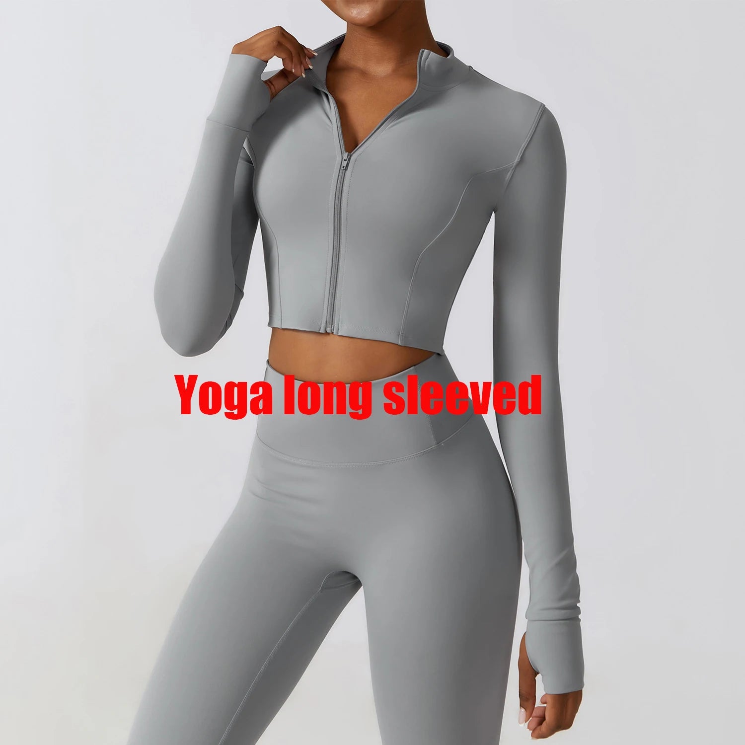 Women's Yoga Long Sleeve Sports Jacket Sexy Zip Fitness Yoga Shirt Gym Top Activewear Running Coats Workout Clothes For Cycling