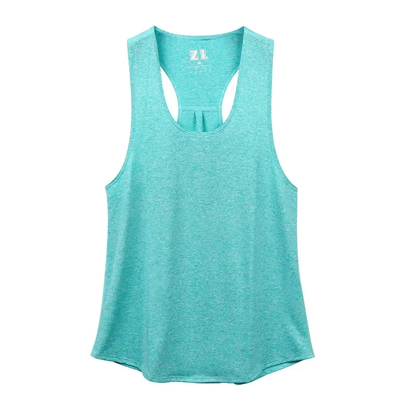 STOUREG Sleeveless Racerback Yoga Tank Top,Women's Quick Dry Running Training Sports Vest Fitness Gym Top Workout Yoga Shirts