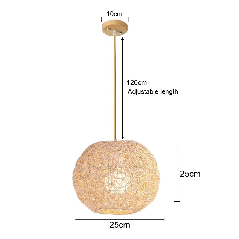 Rattan Bamboo Wood Pendant