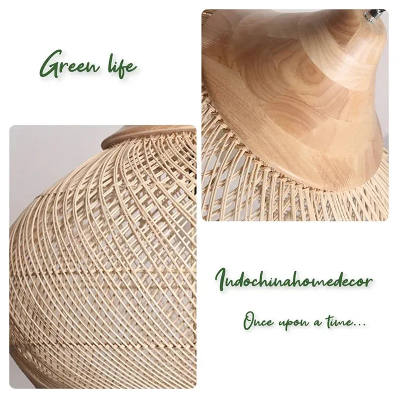 Pendant Lamps Vintage handmade rattan