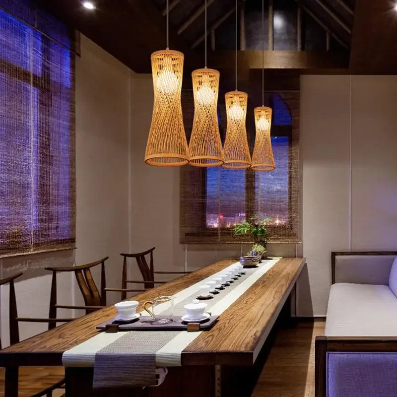 Japanese Bamboo Chandelier