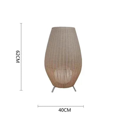Natural handmade rattan floor lamp