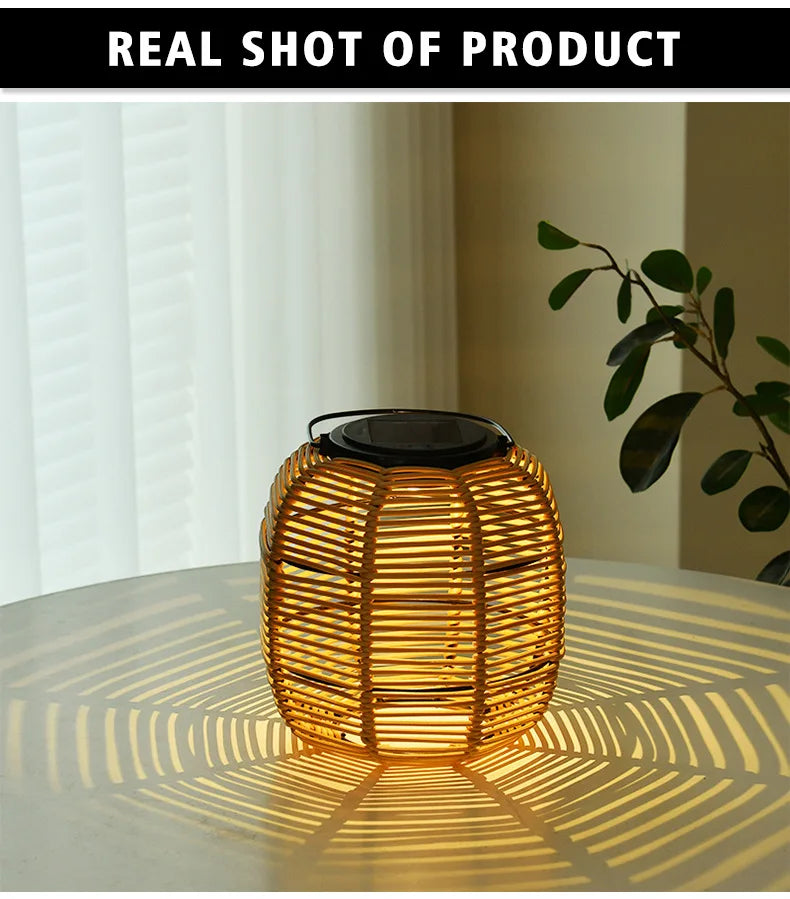 Outdoor Solar Lamp Rattan