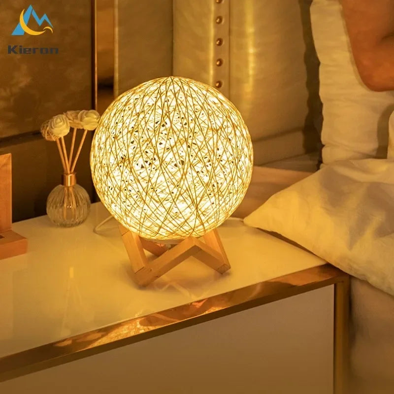 Modern Rattan Table Lamps