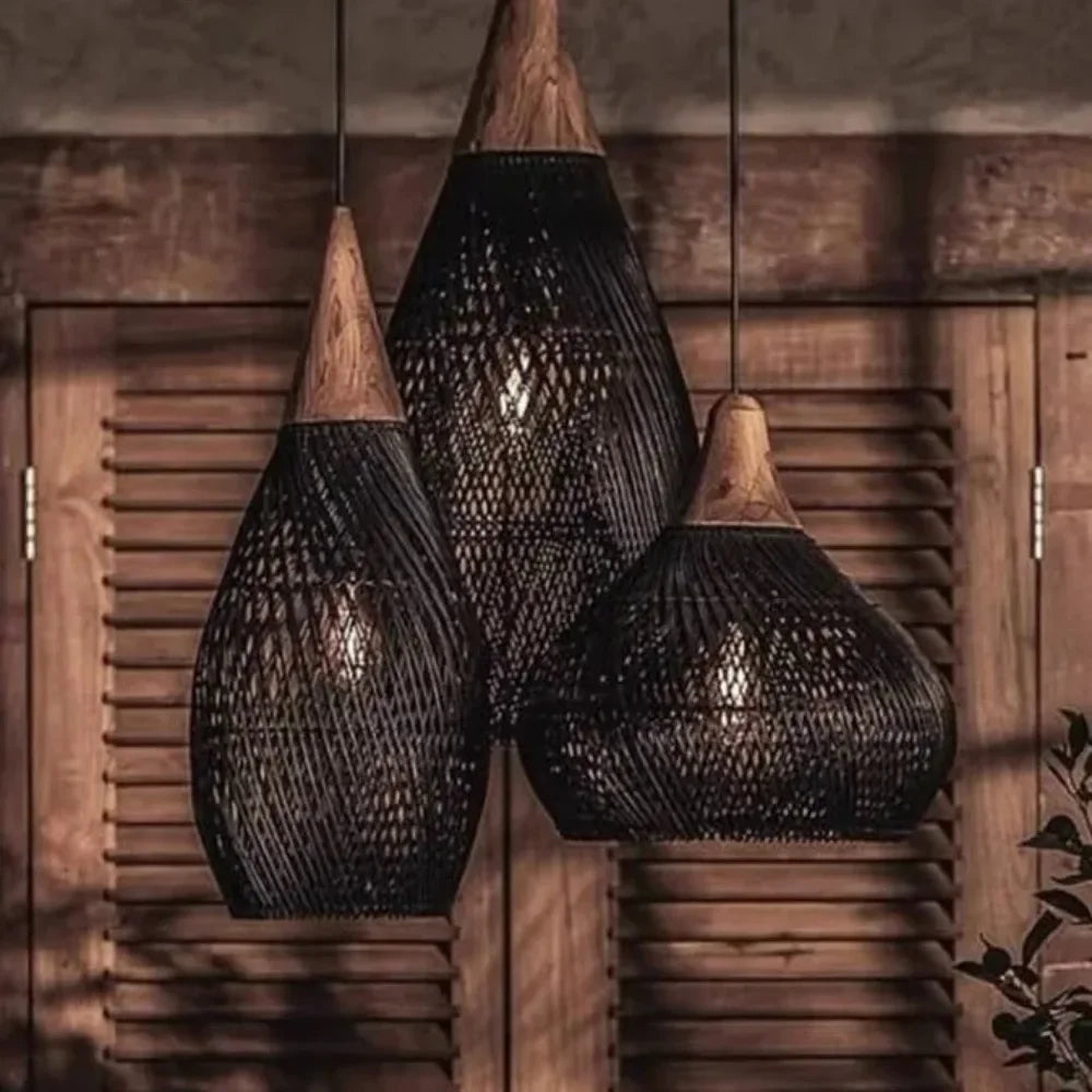 Rattan Pendant Lights Led Dining