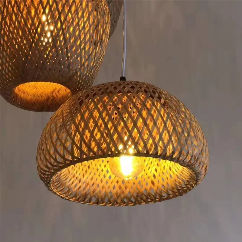 Rattan Bamboo Wood Pendant