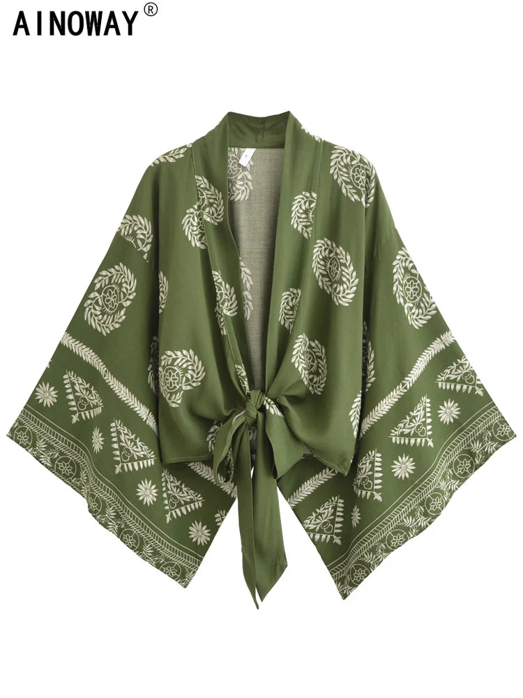 Voia Shop Boho Kimono Short Robe