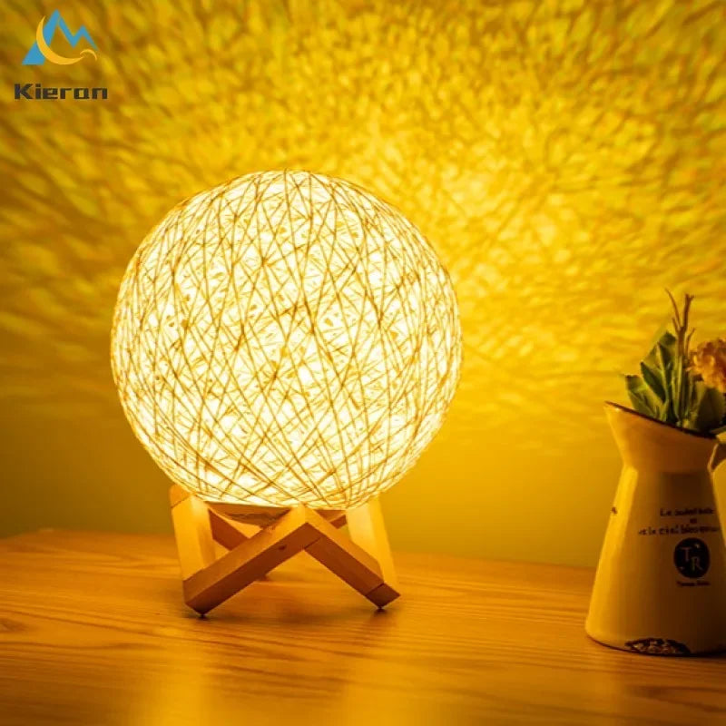 Modern Rattan Table Lamps