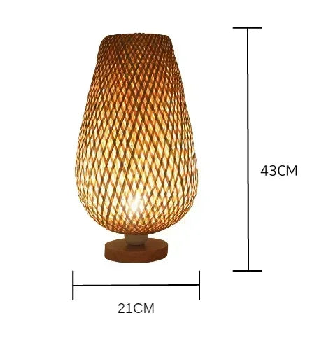 Natural handmade rattan floor lamp